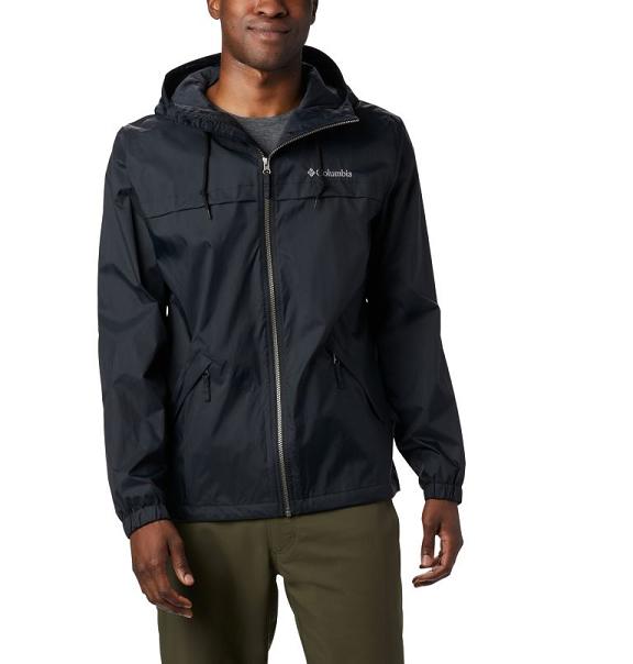 Columbia Oroville Creek Rain Jacket Black For Men's NZ2693 New Zealand